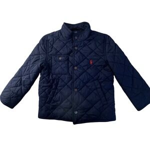 Polo Ralph Lauren Boy 5 Navy Quilted Barn Jacket 5 Classic Preppy Equestrian